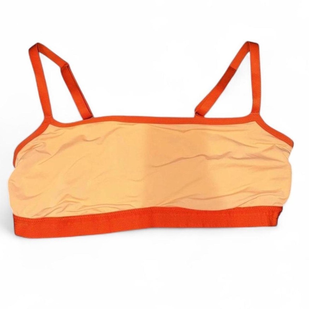 Aerie Bralette Womens XL Orange Adjustable Straps Cutout Stretch Ruched